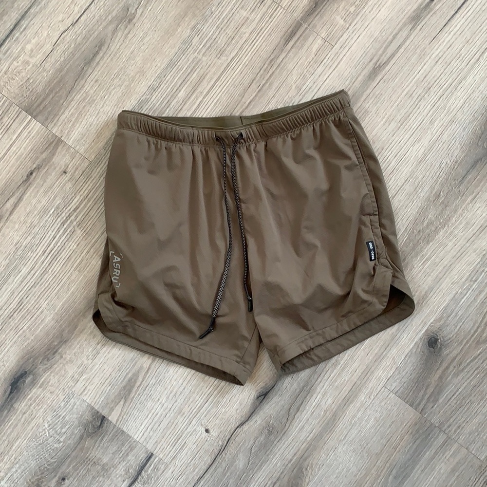ASRV Olive Green Liner Shorts